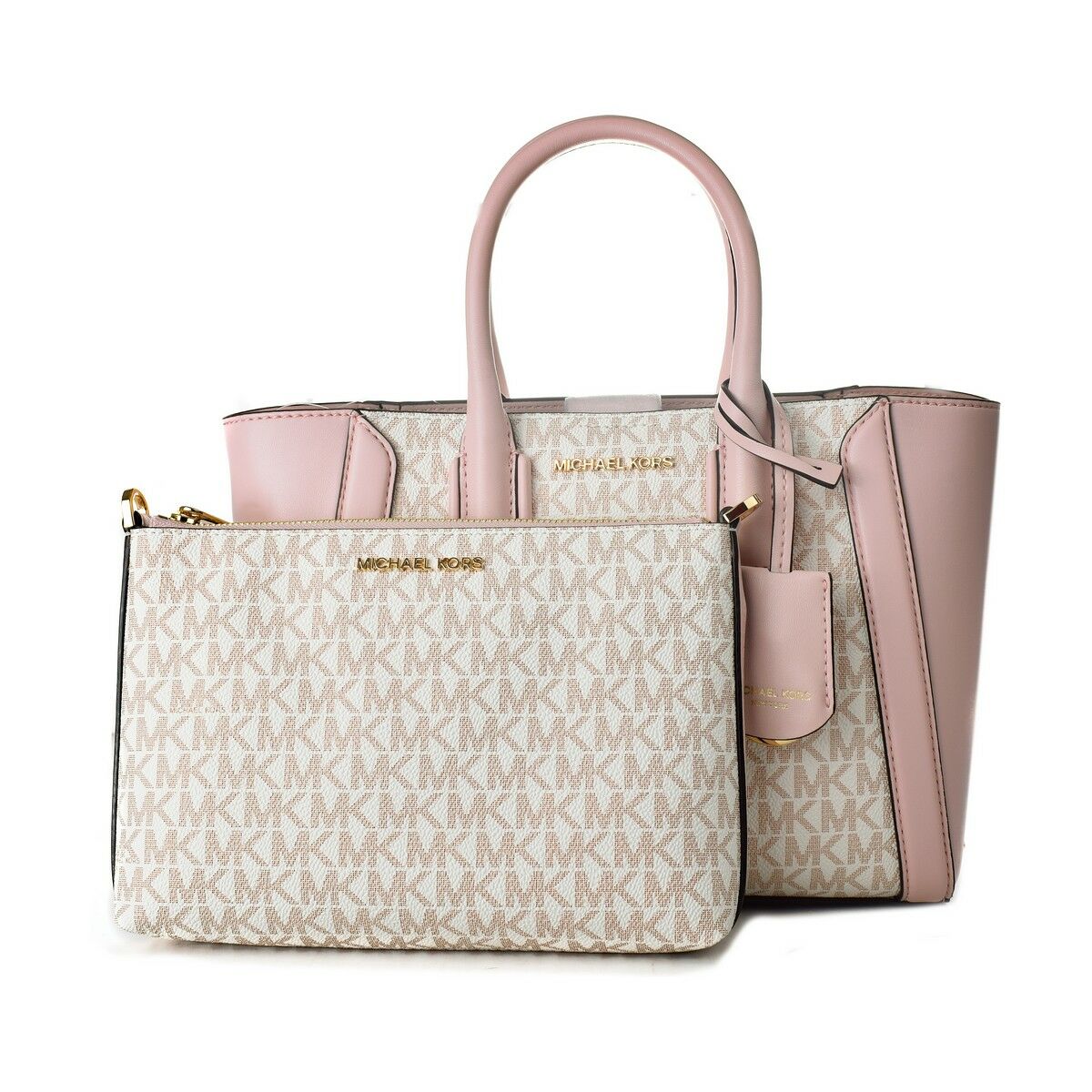 Women's Handbag Michael Kors 35F2G6KC5V-OPTWHT-RSGLD Pink 26 x 20 x 11