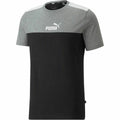 Men’s Short Sleeve T-Shirt Puma Essential+ Block Black