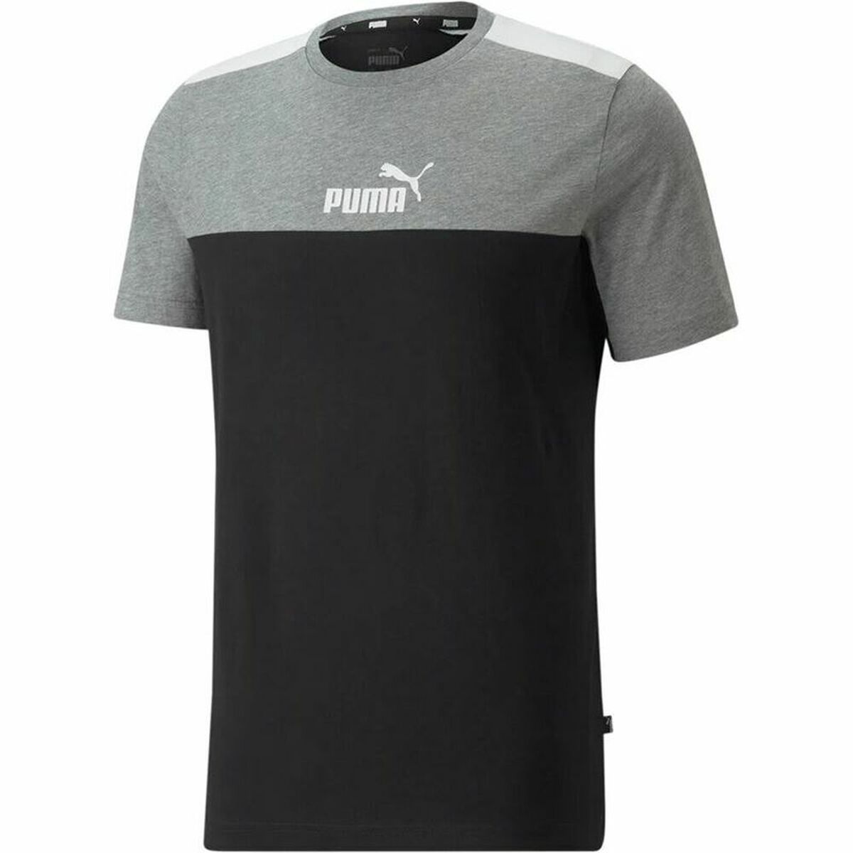 Men’s Short Sleeve T-Shirt Puma Essential+ Block Black