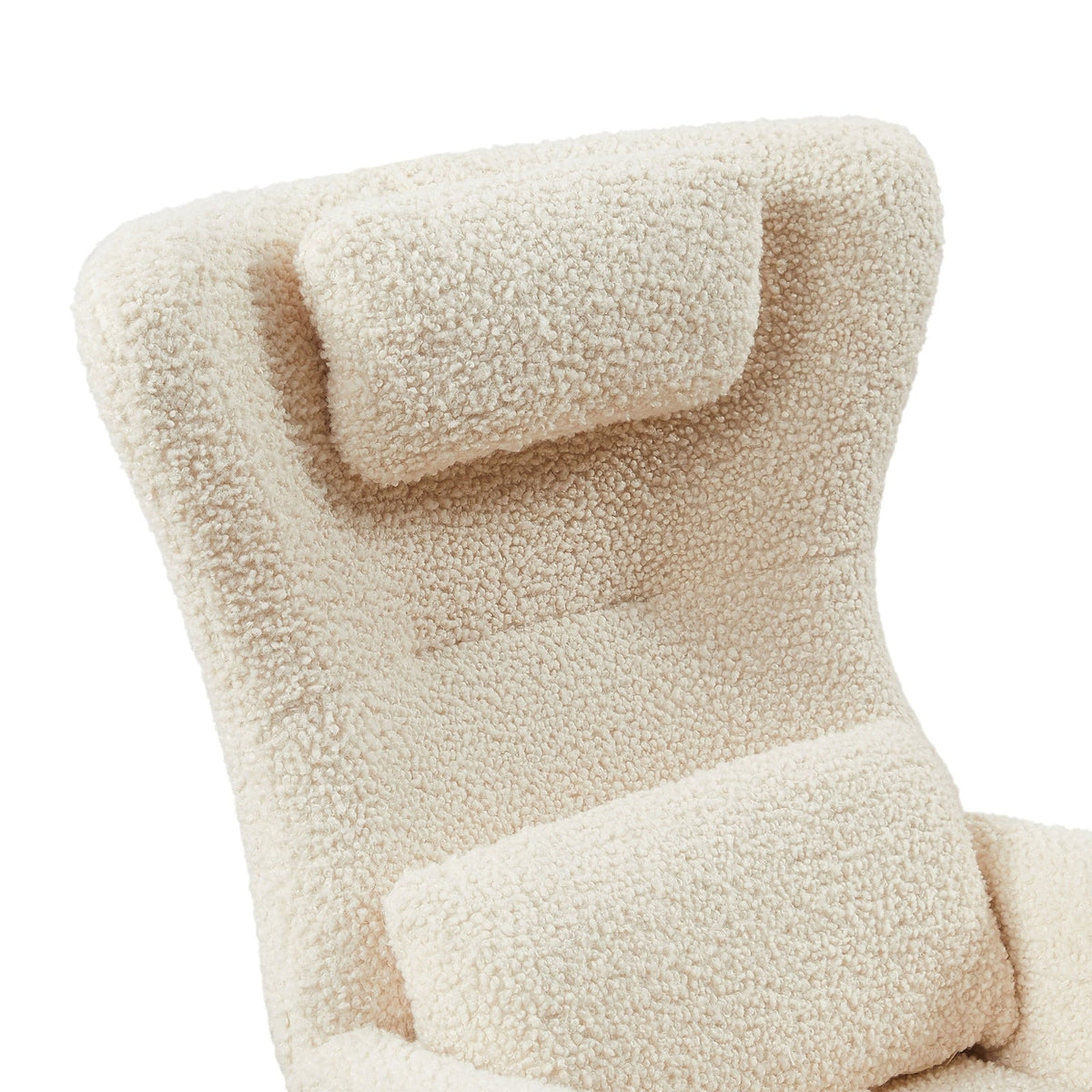 LuneluX_Home – Modern Rocking Chair with High Backrest (Beige)