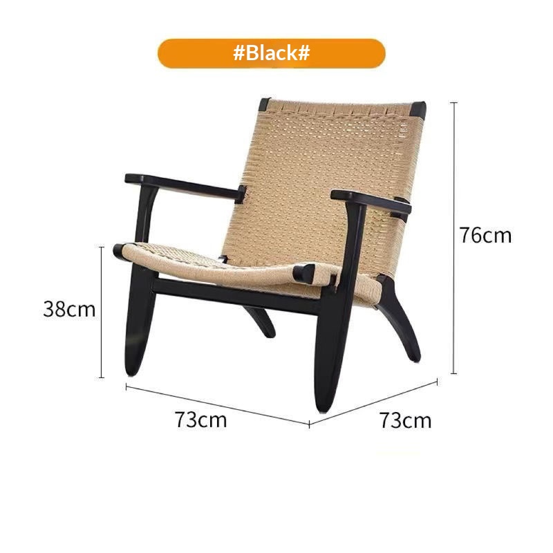 NORDHAVEN™ Rope-Woven Solid Wood Lounge Chair