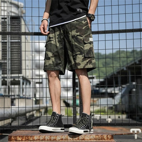 US Stock Men's Tooling Shorts Camouflage Large Size Cotton Casual