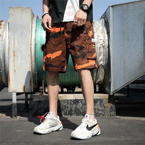 US Stock Men's Tooling Shorts Camouflage Large Size Cotton Casual