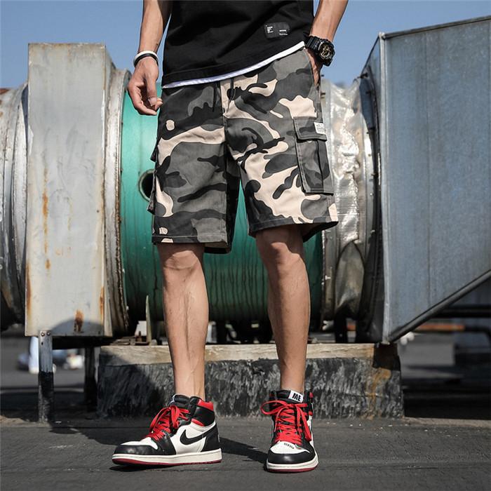 US Stock Men's Tooling Shorts Camouflage Large Size Cotton Casual